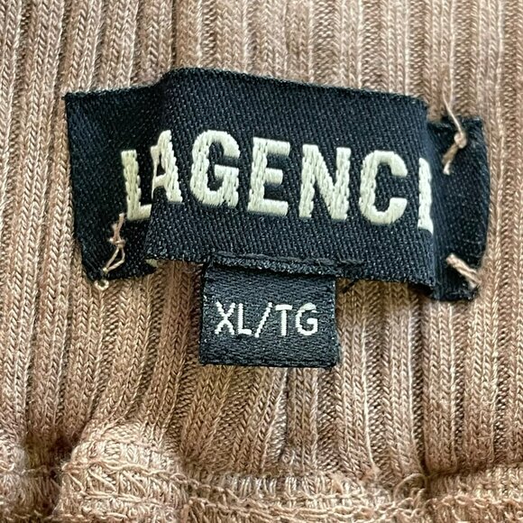 L'Agence XL Brown Ribbed Wide-Leg Pullon Ribbed Pants Sz XL NWOT - Picture 6 of 6